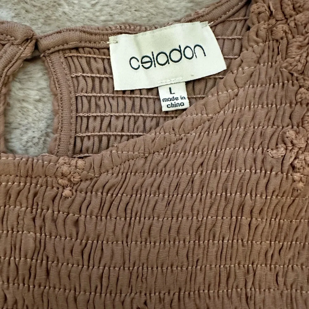 Beautiful & feminine Blush Lace Dress with Embroidery perfect for Spring! Size L - Picture 3 of 5
